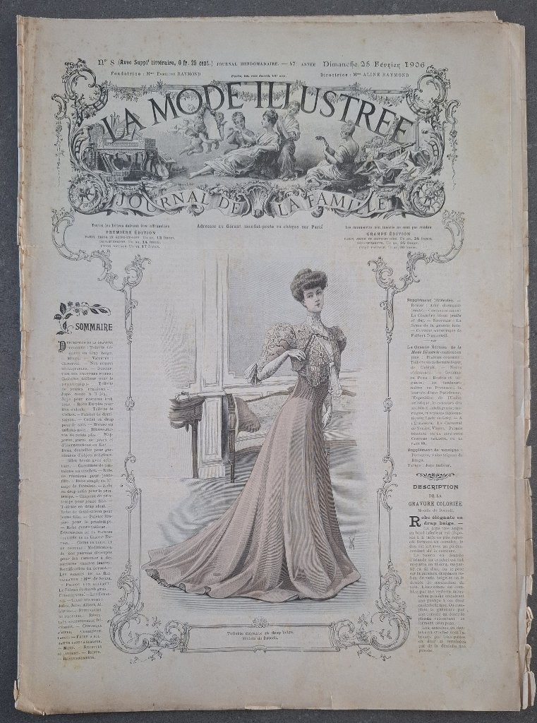 Exemplaar  nr. 8 van La Mode Illustrée van 1906, Boeken, Ophalen of Verzenden, Gelezen