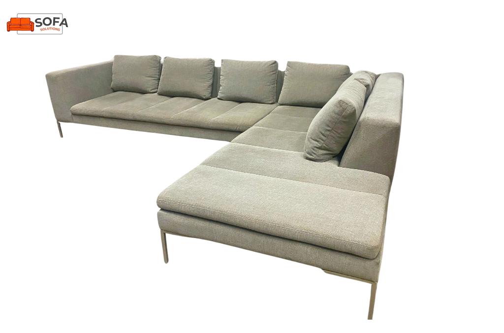 Montel Taupe Stoffen Hoekzetel-Gratis Levering BE, Huis en Inrichting, 150 tot 200 cm, 75 tot 100 cm, Ophalen of Verzenden, Zo goed als nieuw