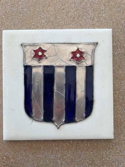 WAPENSCHILD van de West-Vlaamse Familie Vanneste, Antiek en Kunst, Antiek | Keramiek en Aardewerk, Ophalen of Verzenden