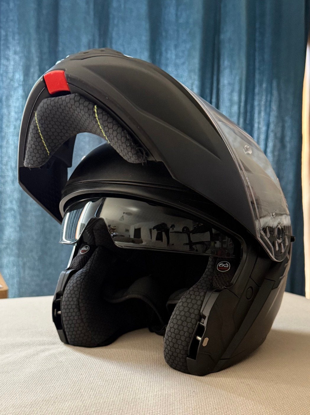 Zwarte Vito motorhelm maat L met zonnenbril, Heren, Overige typen, L, Tweedehands