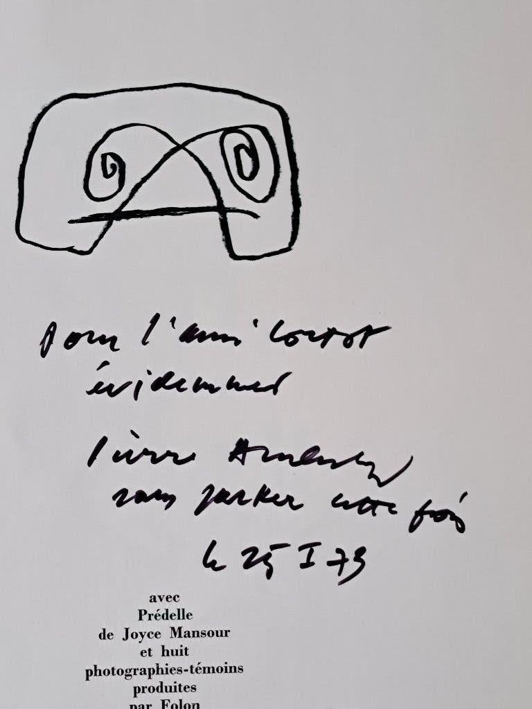 Alechinsky Pierre MET ORIGINELE TEKENING gesigneerd 1973, Peinture et dessin, Enlèvement ou Envoi, Utilisé, Alechinsky