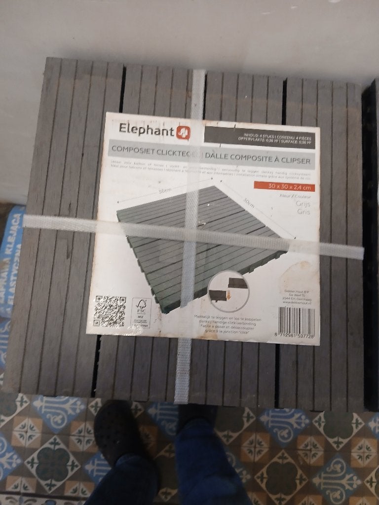 Carrelage composite gris 30302,4 cm, Enlèvement, Comme neuf