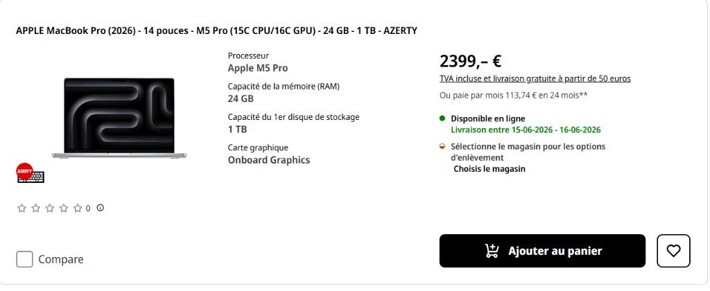 Macbook volledig nieuw, 1 TB of meer, 32 GB, Overige groottes, Nieuw