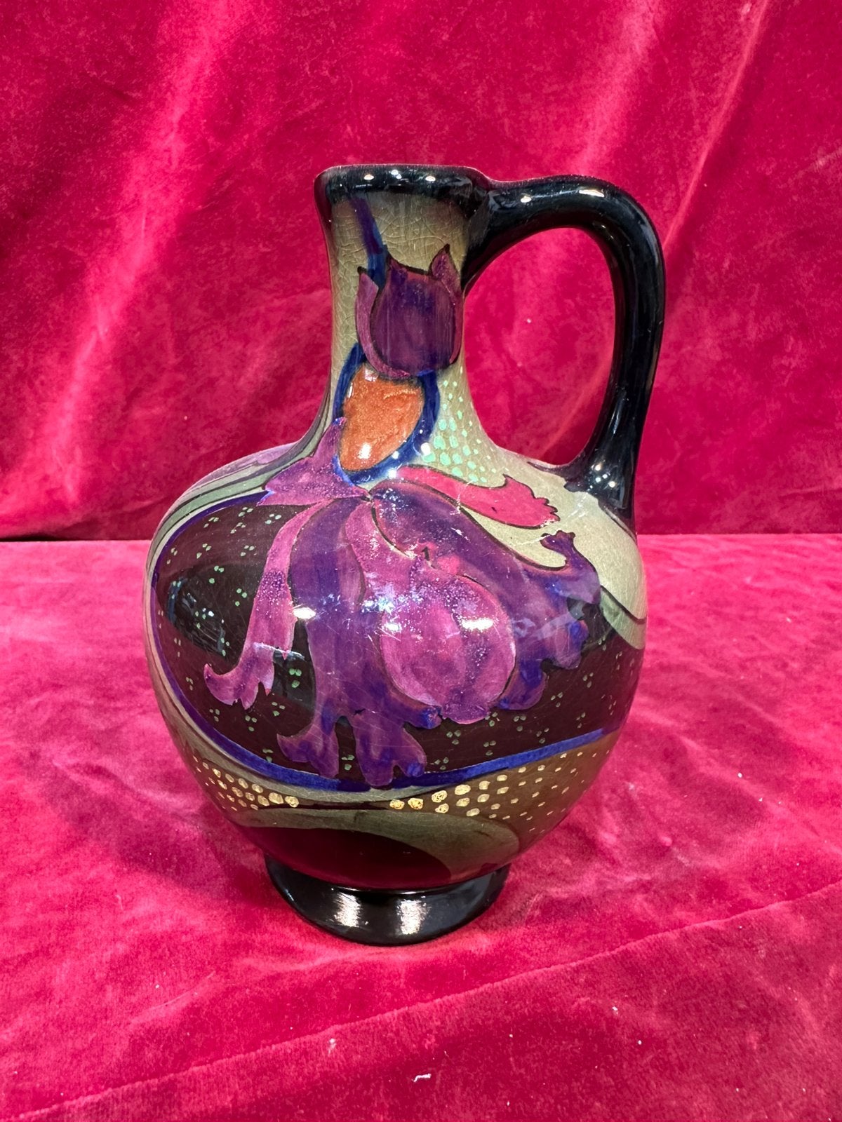 Unieke Art Nouveau Kan - Handgeschilderd "Made in Holland", Verzenden