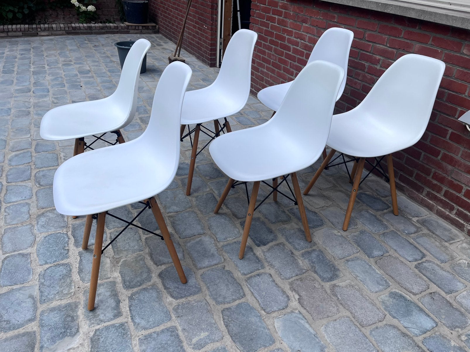 Witte stoelen 6x, Enlèvement, Comme neuf