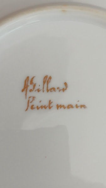Service à café 11 pièces peint main et signé, Enlèvement