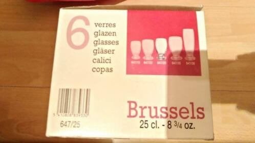 GLAZEN NIEUWE DUROBOR MADE IN BELGIUM GLAZEN (een set van 6), Verzamelen, Ophalen, Nieuw, Bierglas
