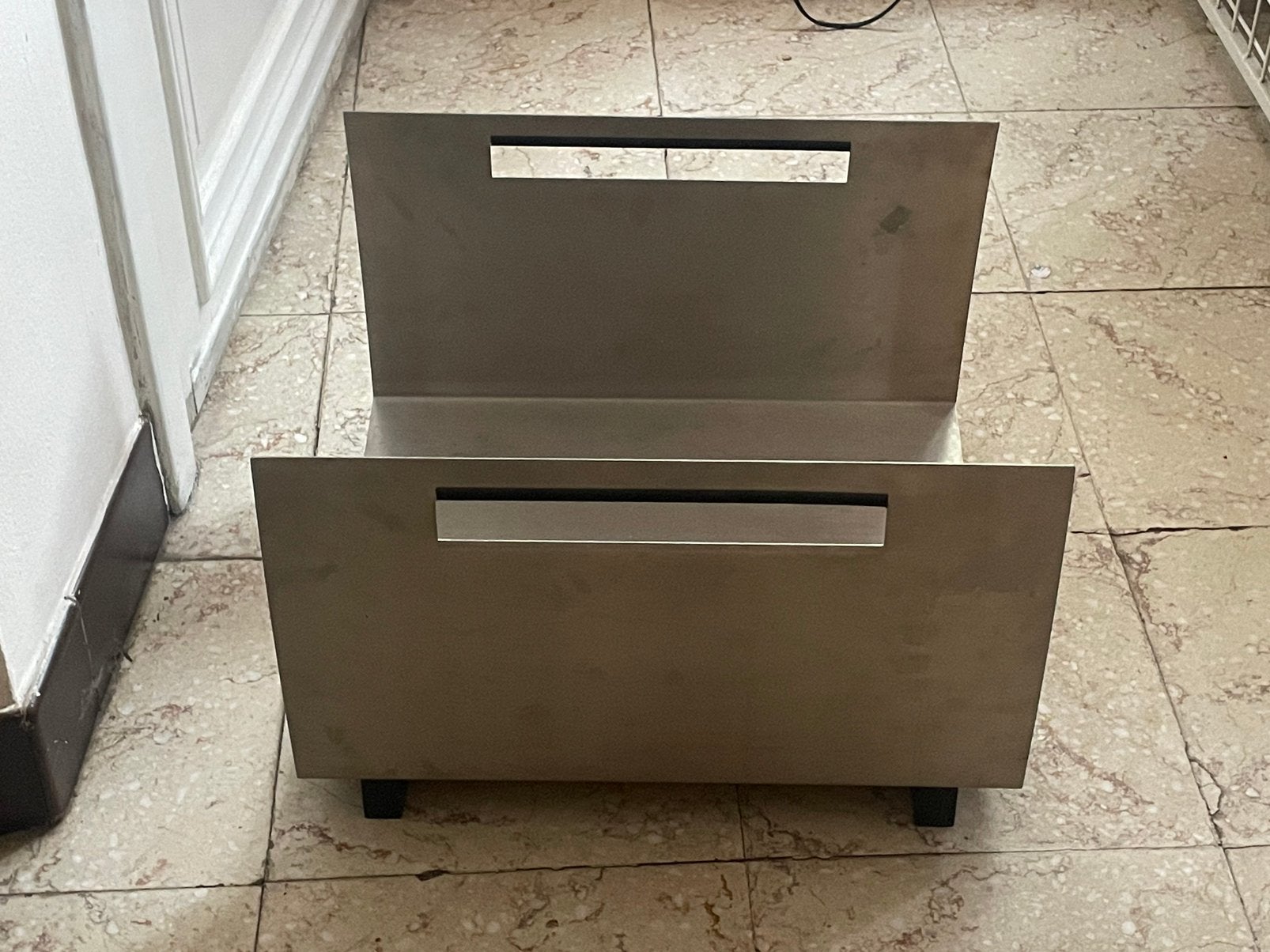 Blomus design RVS houtblok mand houtmand haardmand, Enlèvement, Panier
