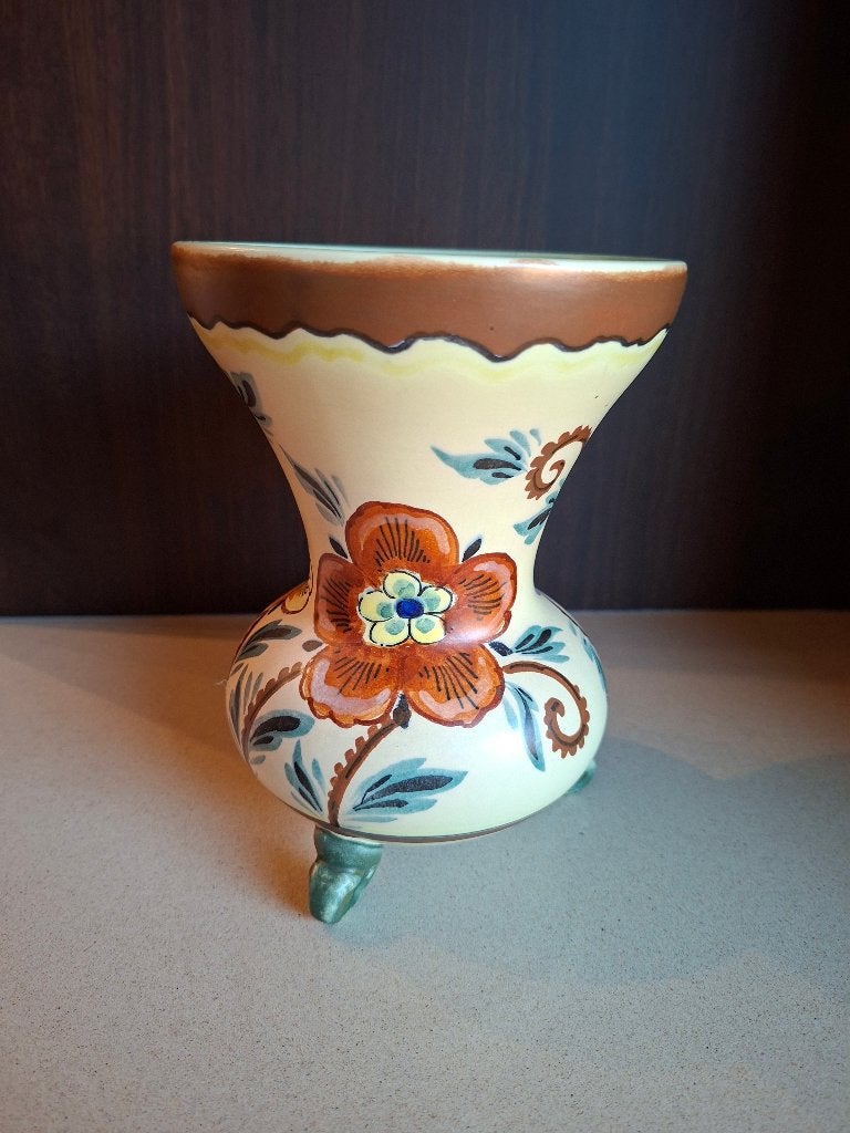 vintage gouda-plateel vaas 'hobbema', Antiquités & Art, Antiquités | Vases, Enlèvement