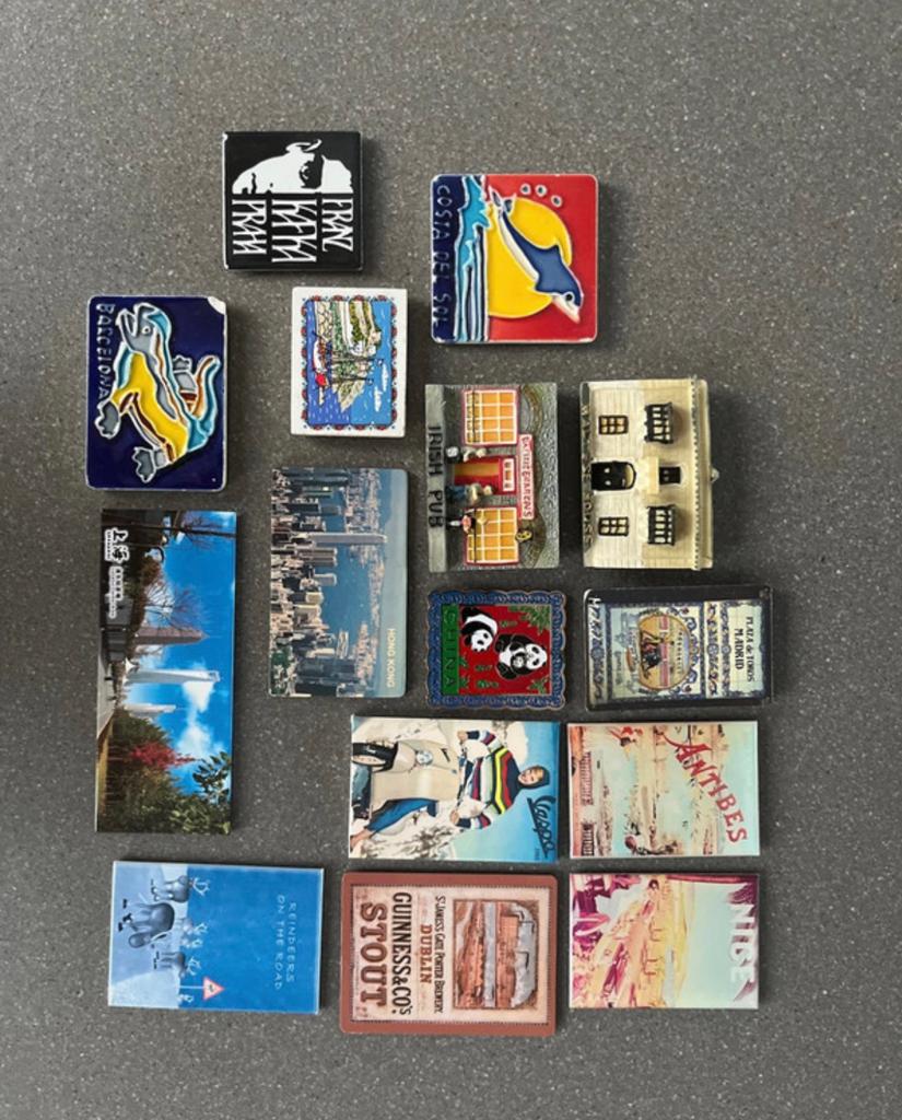 Set 15 koelkastmagneten, Verzamelen, Ophalen, Zo goed als nieuw