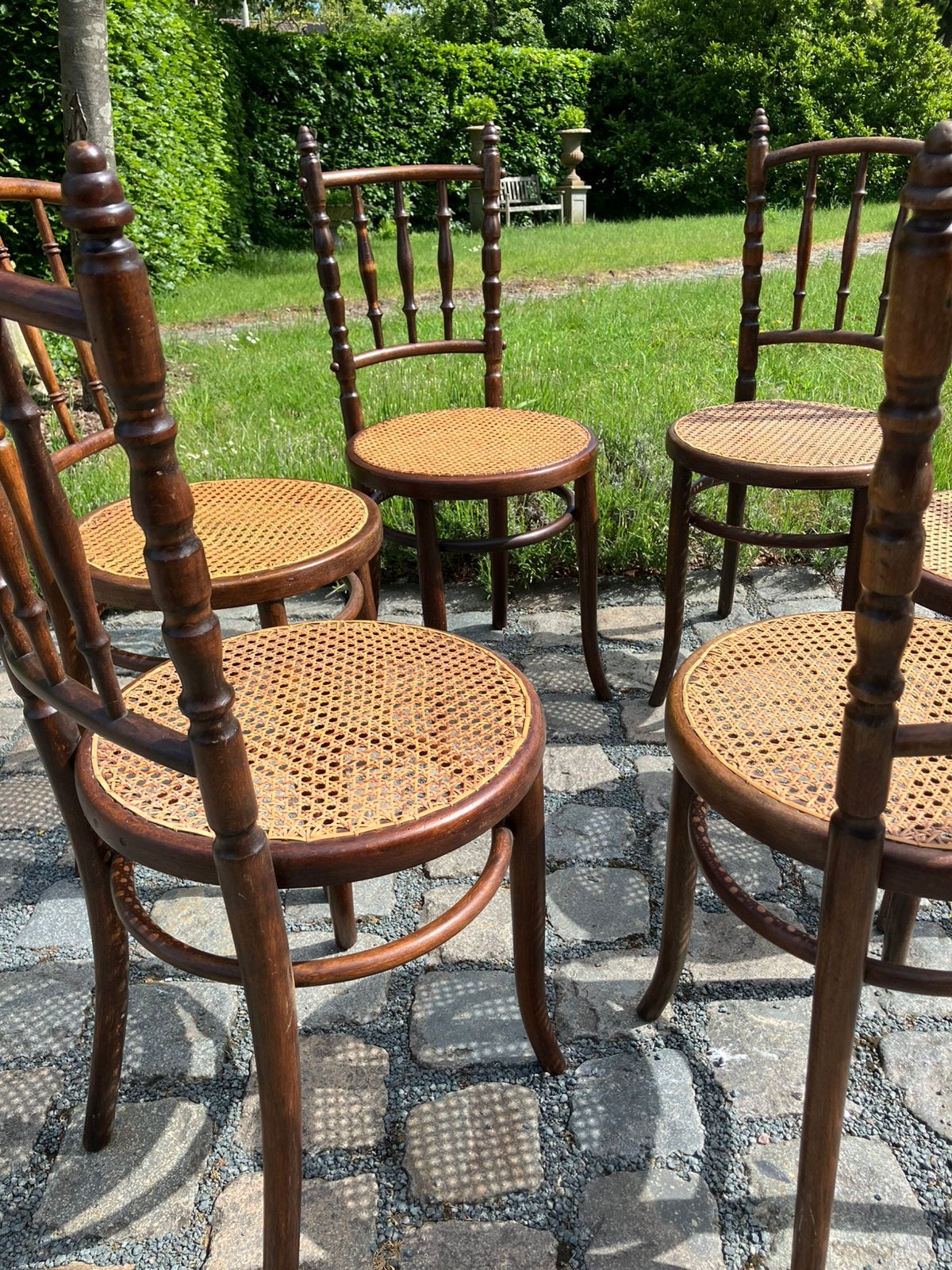 Authentieke Fischel bentwood bistro stoelen, Ophalen, Hout