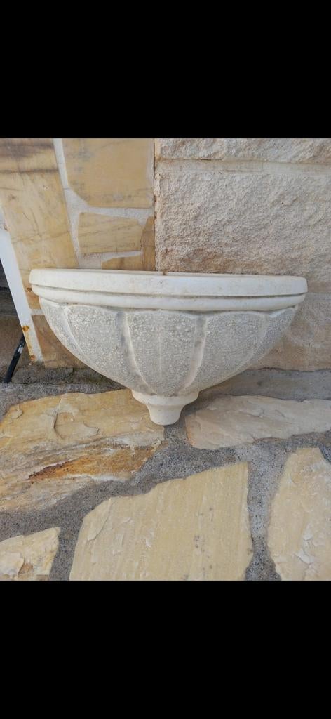 2 MOOIE HANGPOTTEN VAN BETON, Tuin en Terras, Ophalen