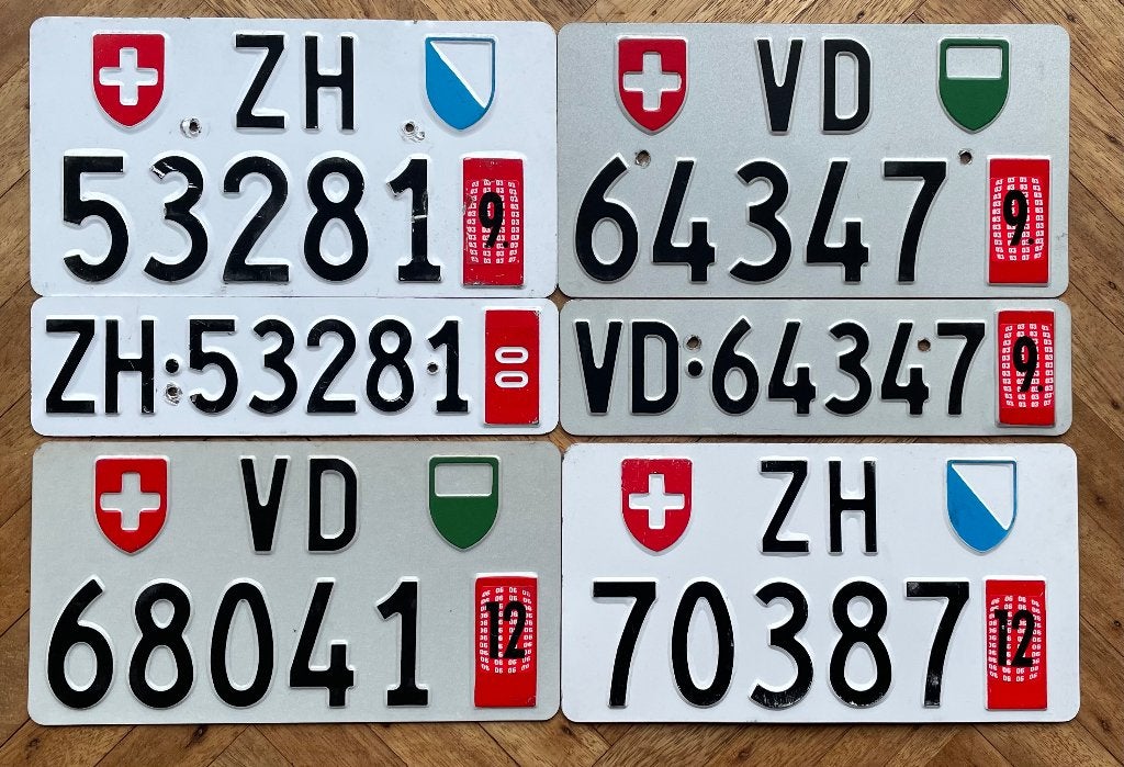Nummerplaat ZWITSERLAND SWISS plaque d'immatriculation, Enlèvement ou Envoi, Utilisé