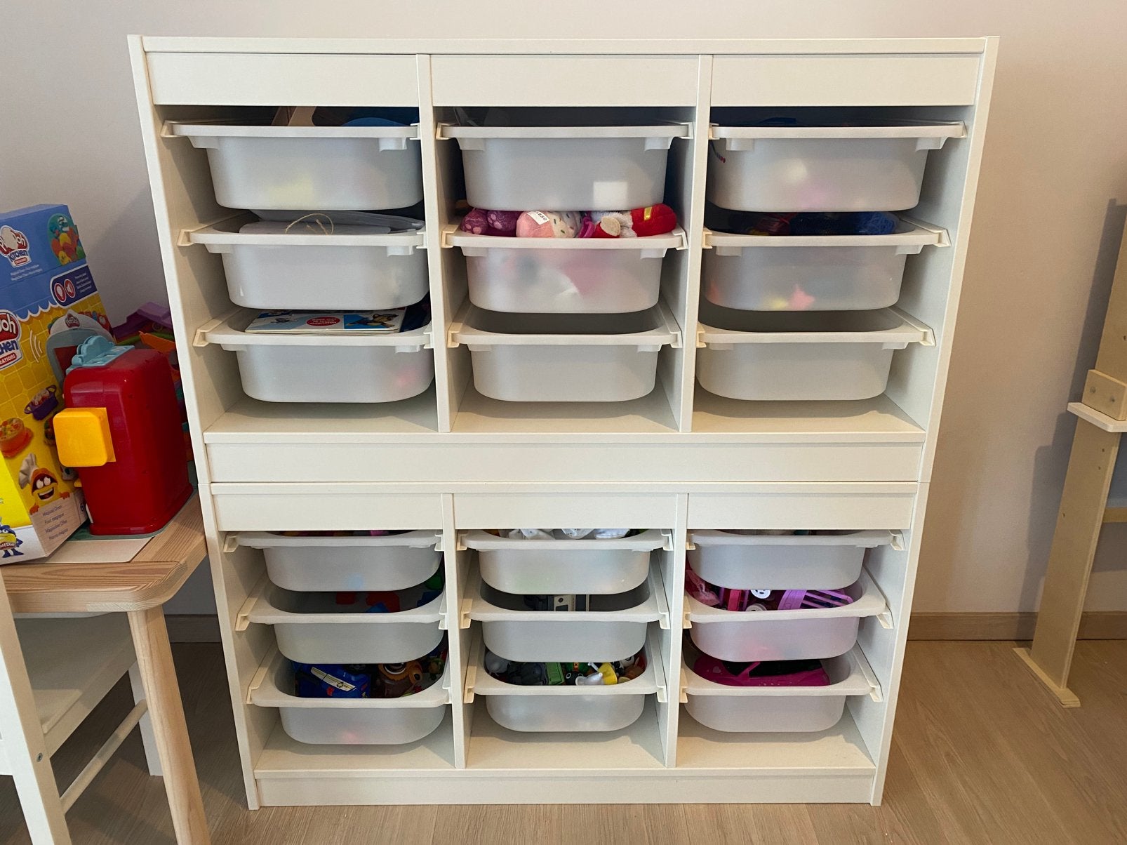 2 Trofast kasten te koop met bakken, Comme neuf, 75 à 100 cm, Armoire, Moins de 50 cm