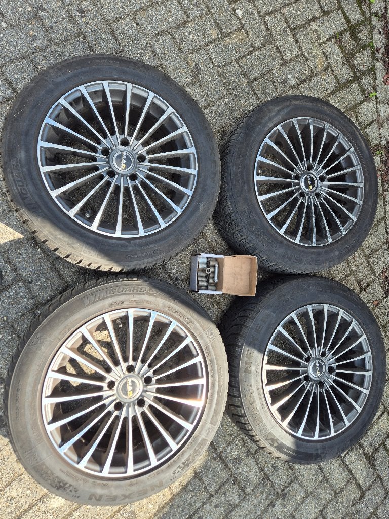 MAK-velgen 17 inch met winterbanden, Autos : Pièces & Accessoires, Pneus hiver, 17 pouces, Enlèvement, Utilisé