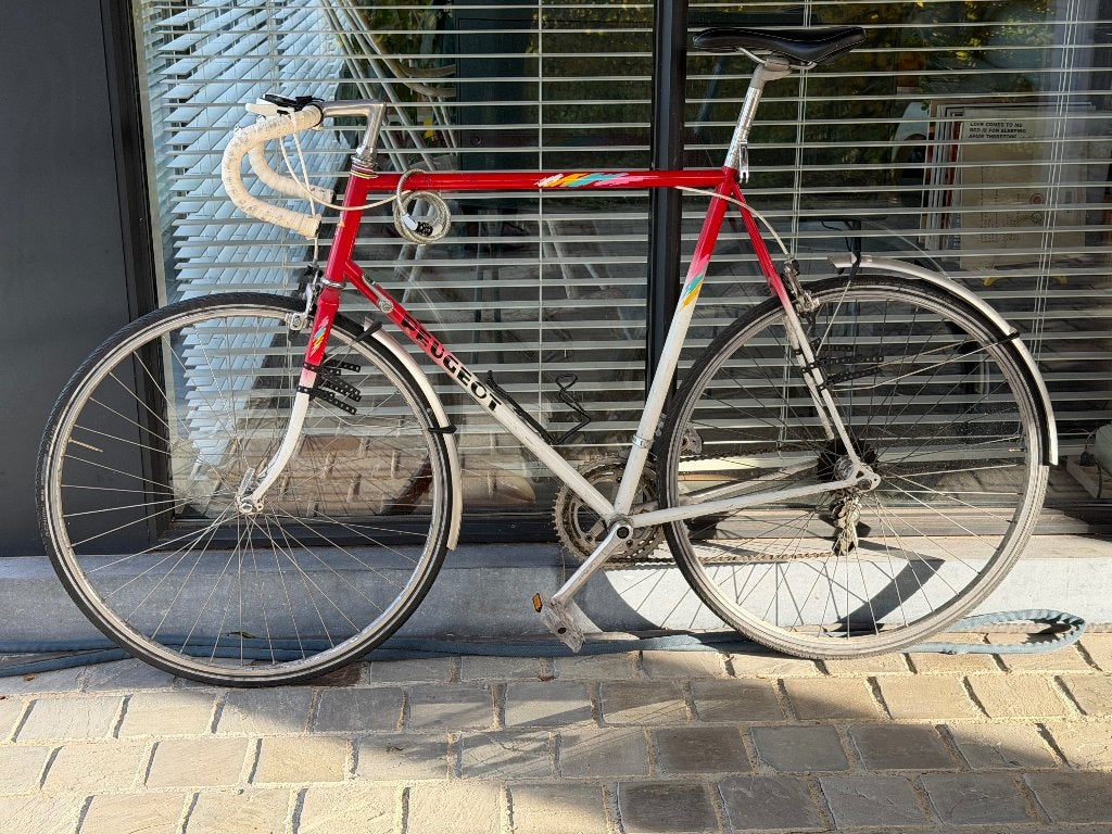 Vintage Peugeot koersfiets XL framemaat 62 cm, Fietsen en Brommers, Ophalen, Jaren '60 of nieuwer, Velgrem, 59 cm of meer