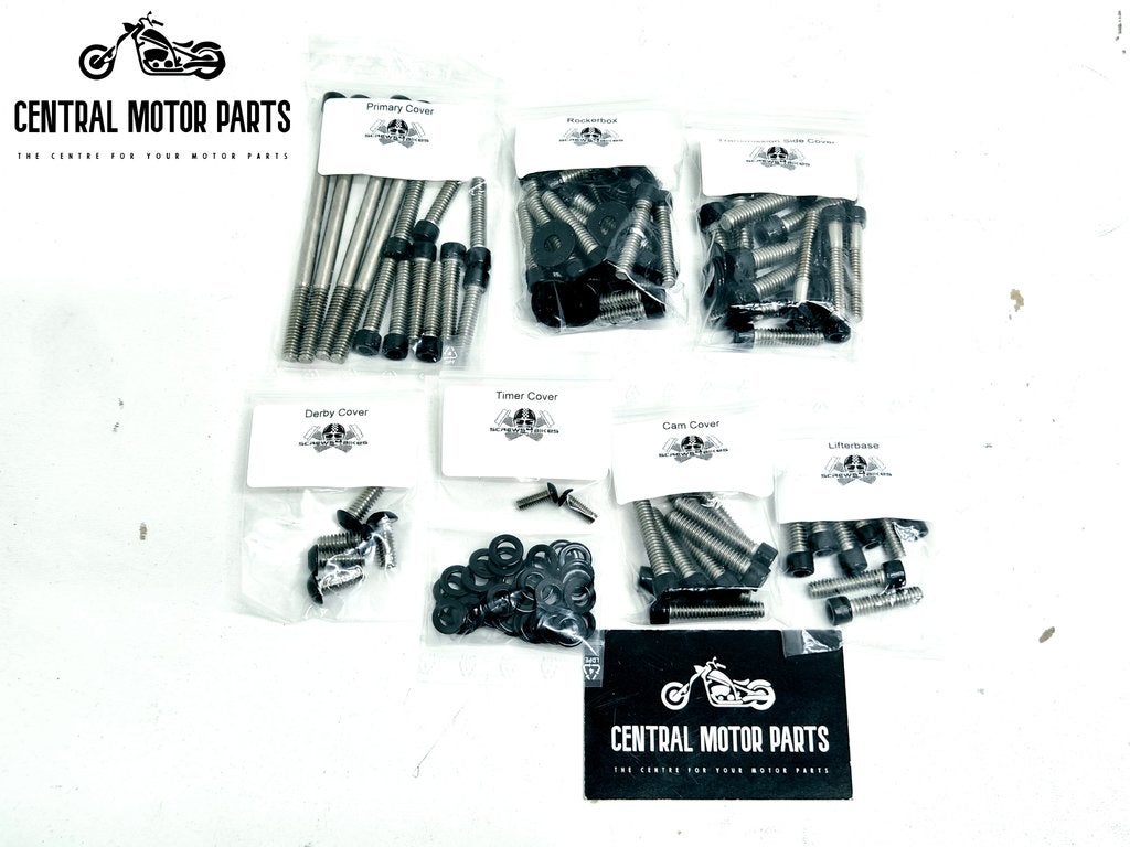 Kit de boulons moteur Screws4Bikes Gloss Black Touring 17-25, Enlèvement ou Envoi, Neuf