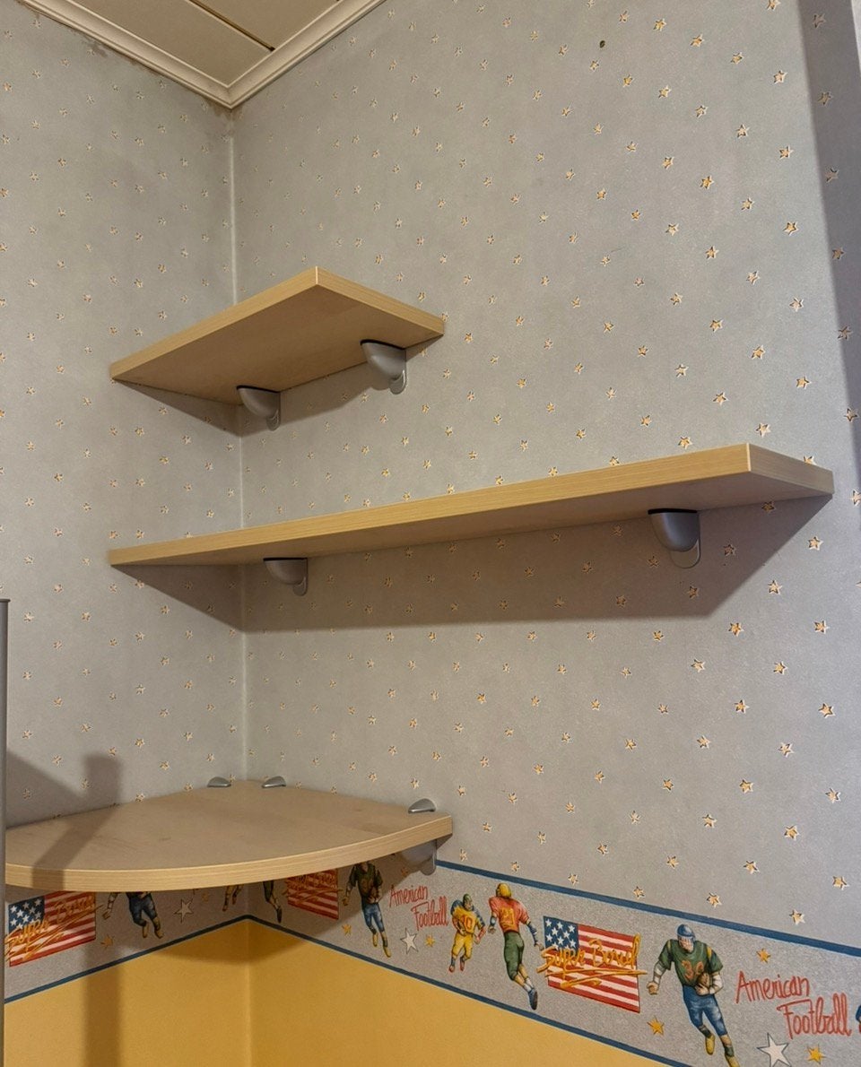 5 mooie wandplanken met bevestigingsmateriaal, Enlèvement, Comme neuf