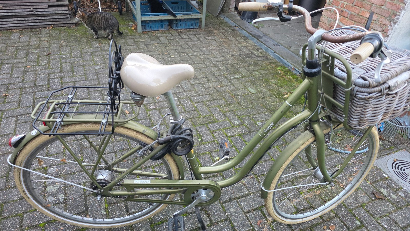 damesfiets frappe FCL 400 mat zwart maat 46 cm of 18", Fietsen en Brommers, Ophalen