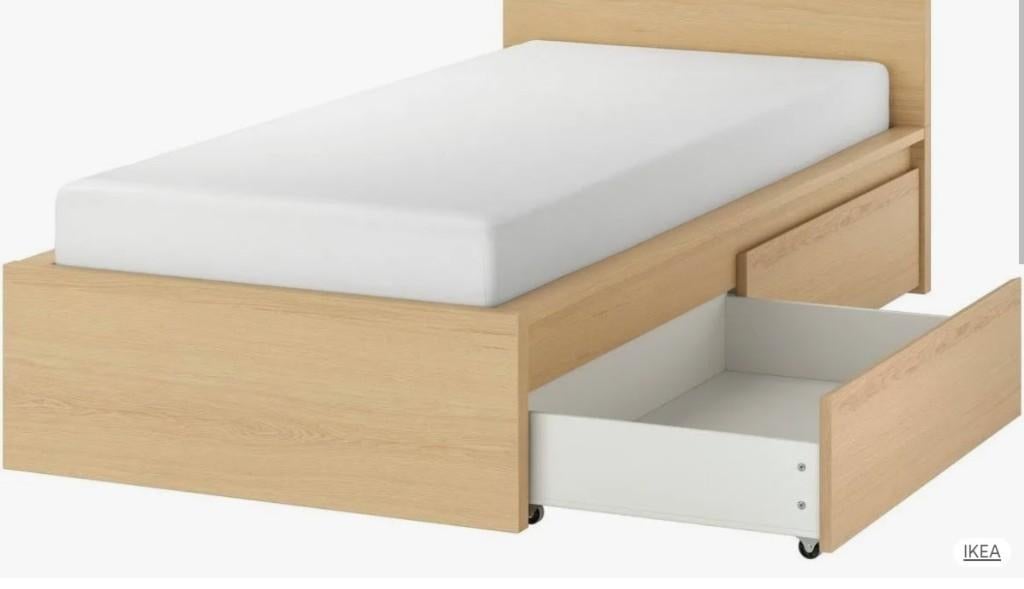Lit 1 personne, 90 cm, Beige, Une personne, Enlèvement