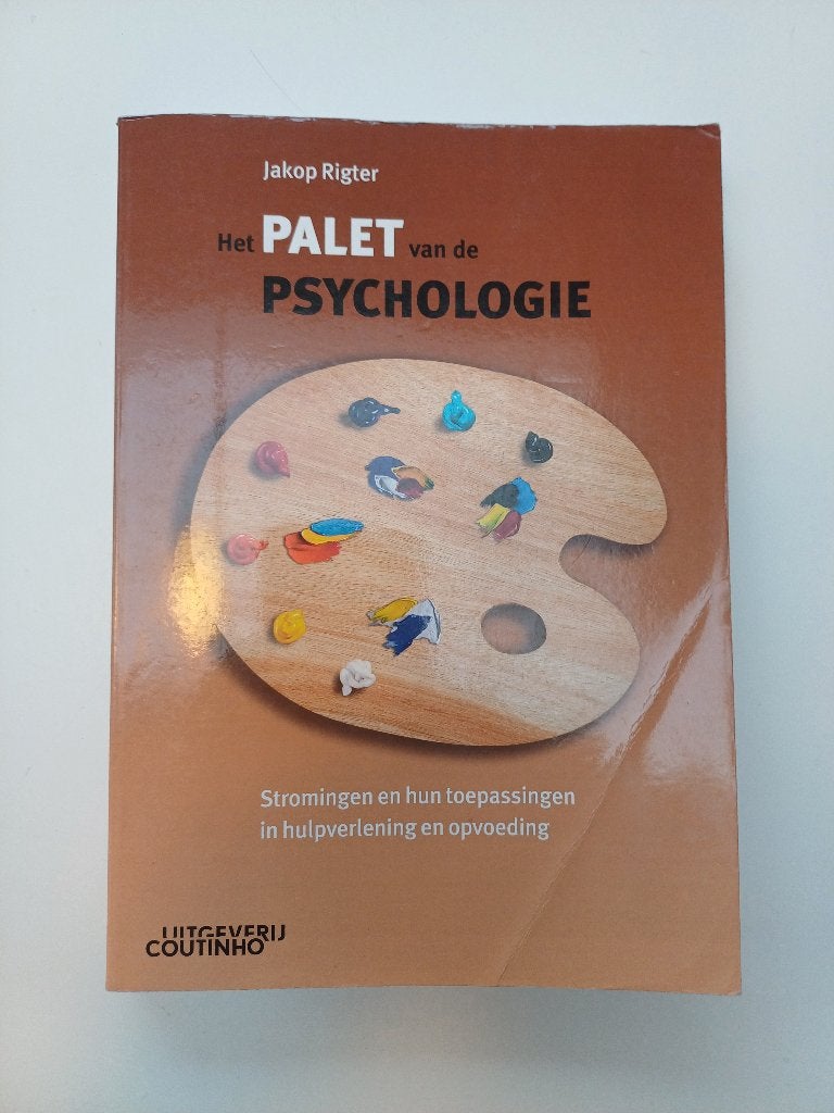 Jakop Rigter - Het palet van de psychologie, Boeken, Ophalen of Verzenden, Gelezen, Hogeschool, Jacob Rigter