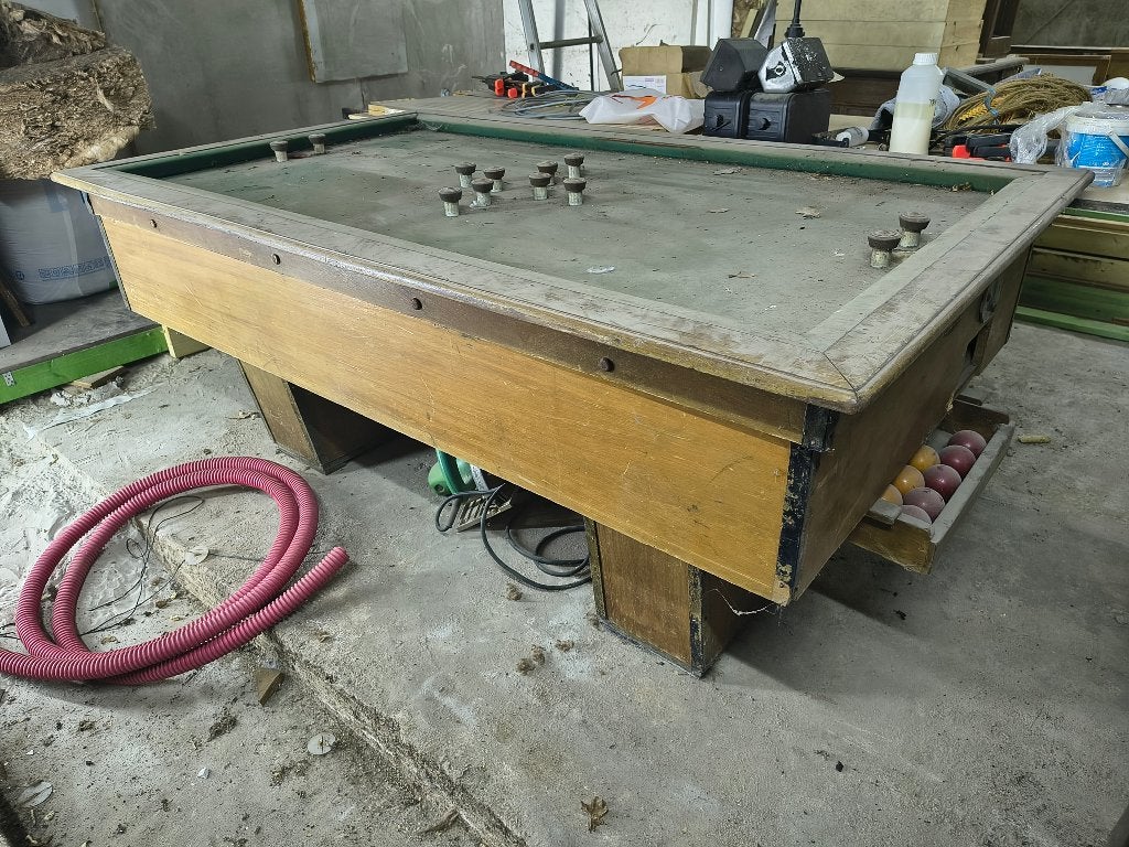 Tapbiljart, Ophalen, Gebruikt, Biljarttafel