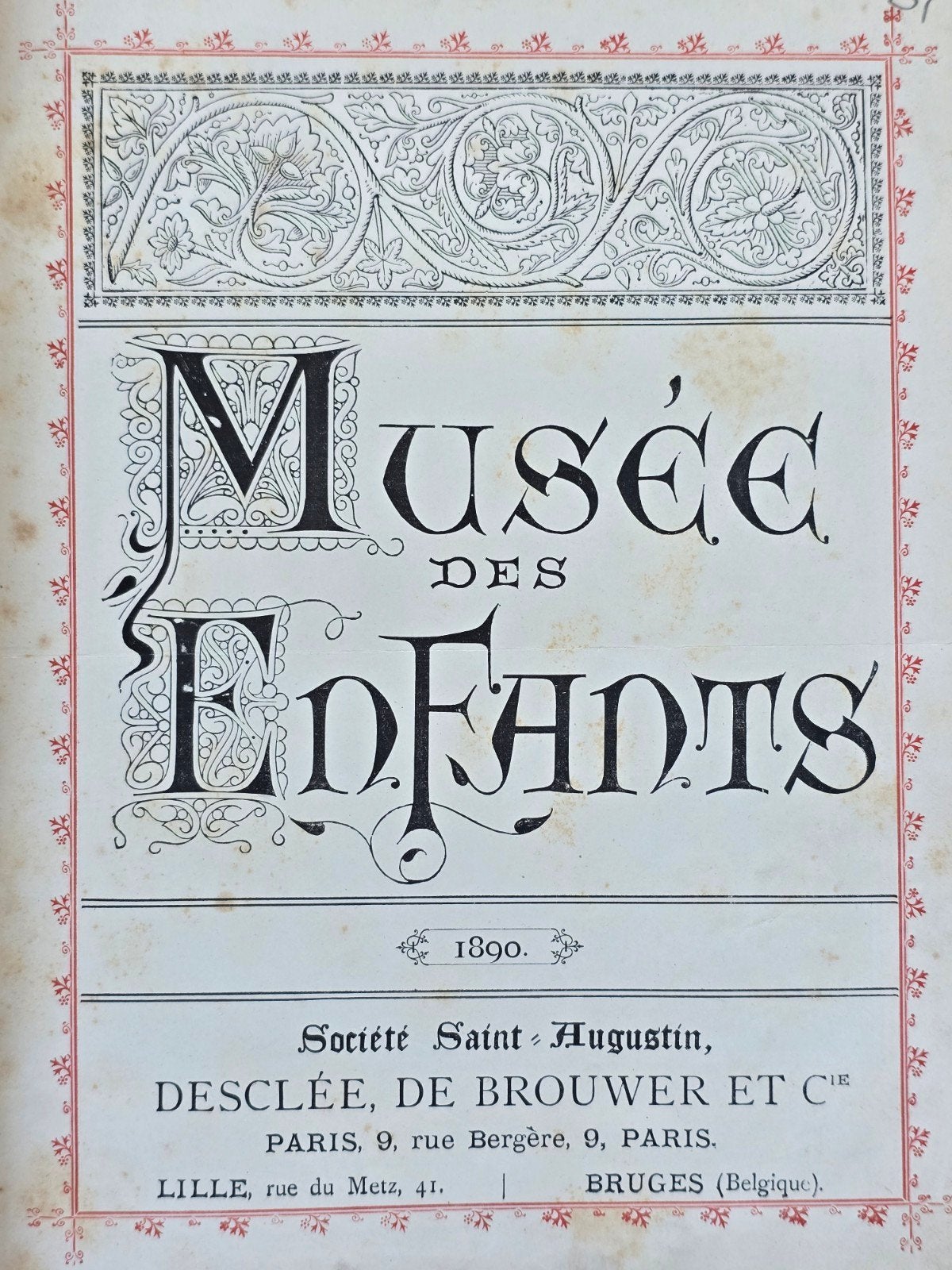 Antique French Illustrated Book – Musée des Enfants (1890), Ophalen of Verzenden