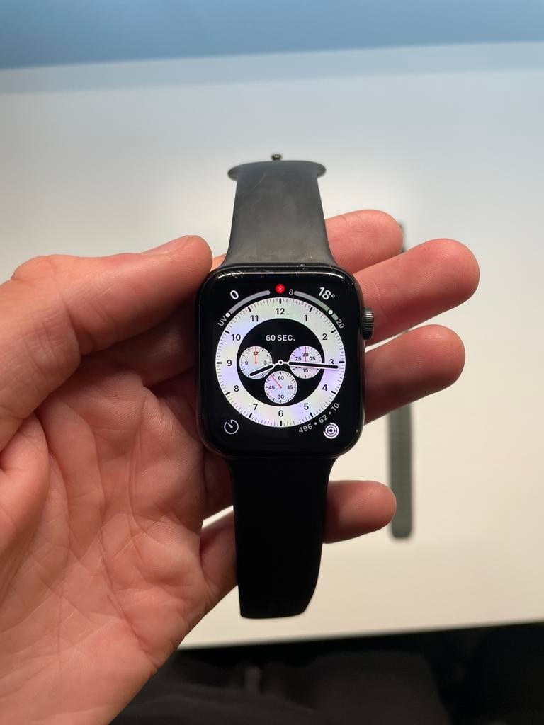 Apple Watch Series 5 44mm Midnight, Enlèvement ou Envoi, IOS, Comme neuf, État