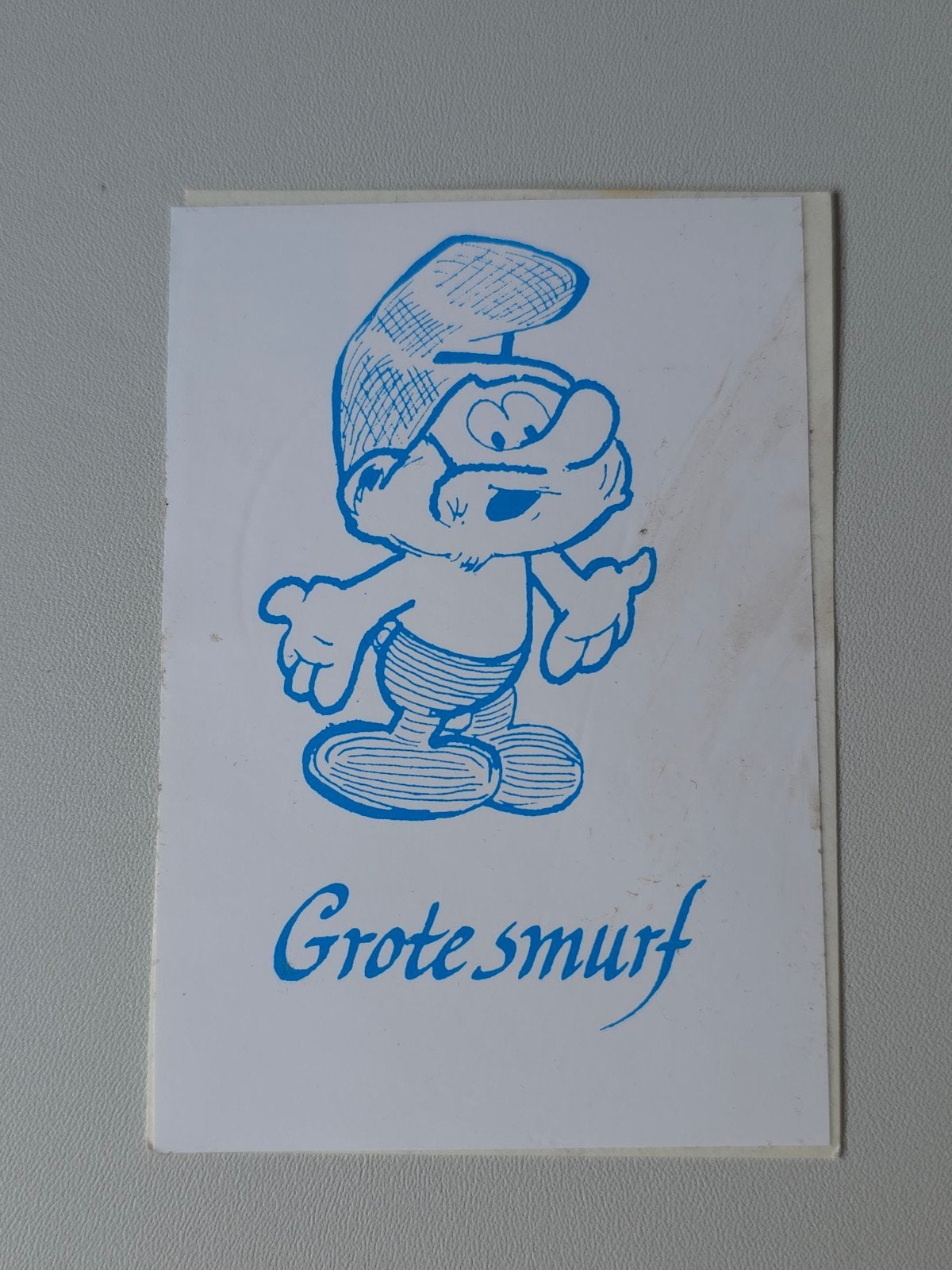 Autocollant Grand Schtroumpf Grote Smurf, Collections, Envoi, Comme neuf, Grand Schtroumpf, Autres types