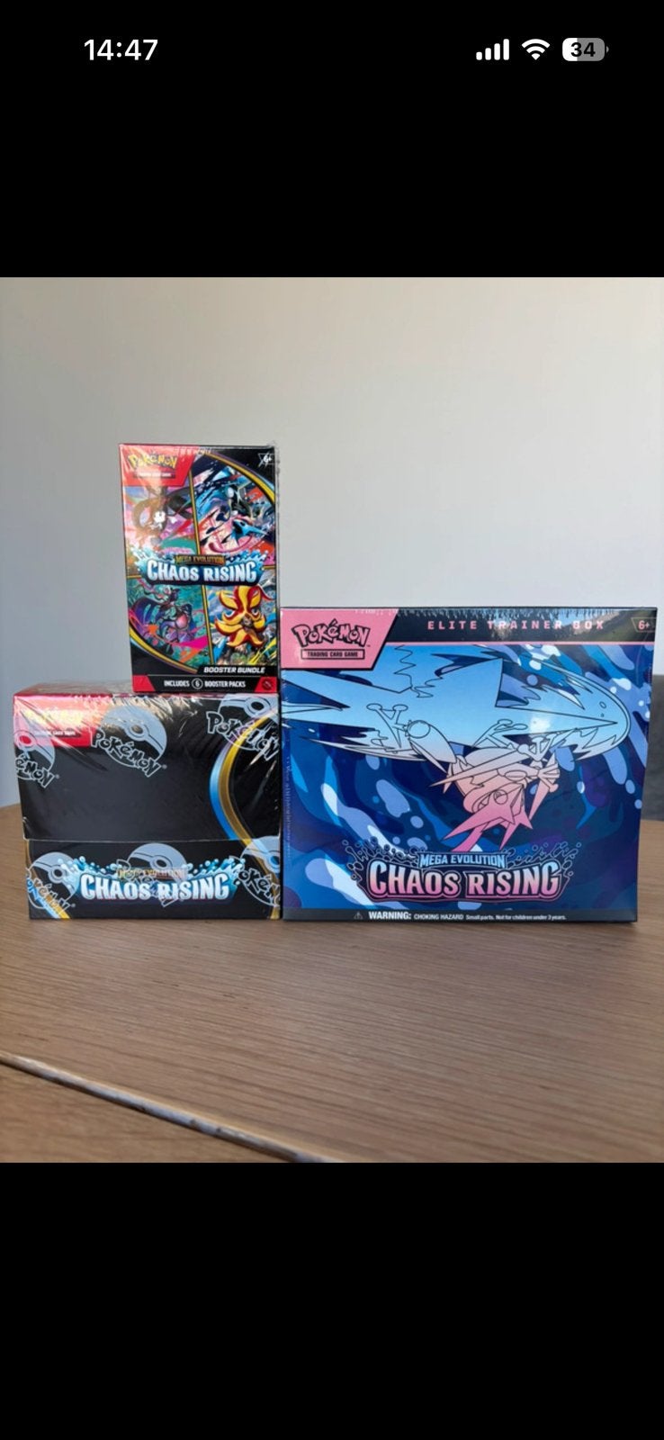 Booster Booster + pack Chaos Rising, Enlèvement, Neuf, Booster box, Foil
