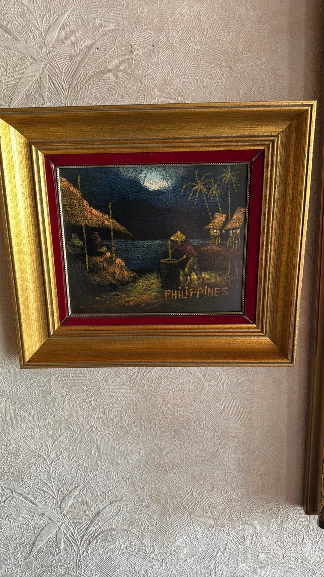 Peinture, Enlèvement, Vintage, Encadré, Paysage