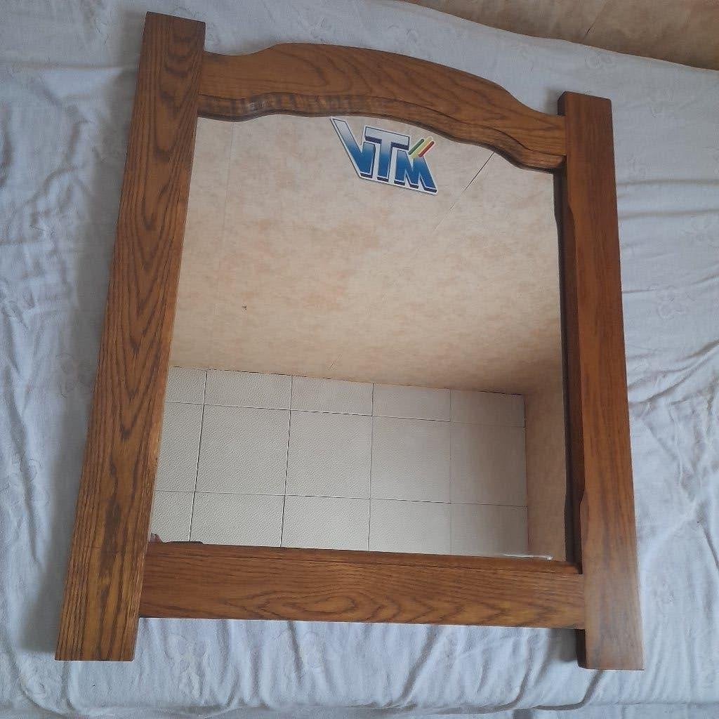 spiegel met houten omkadering, Ophalen, 50 tot 100 cm, Minder dan 100 cm