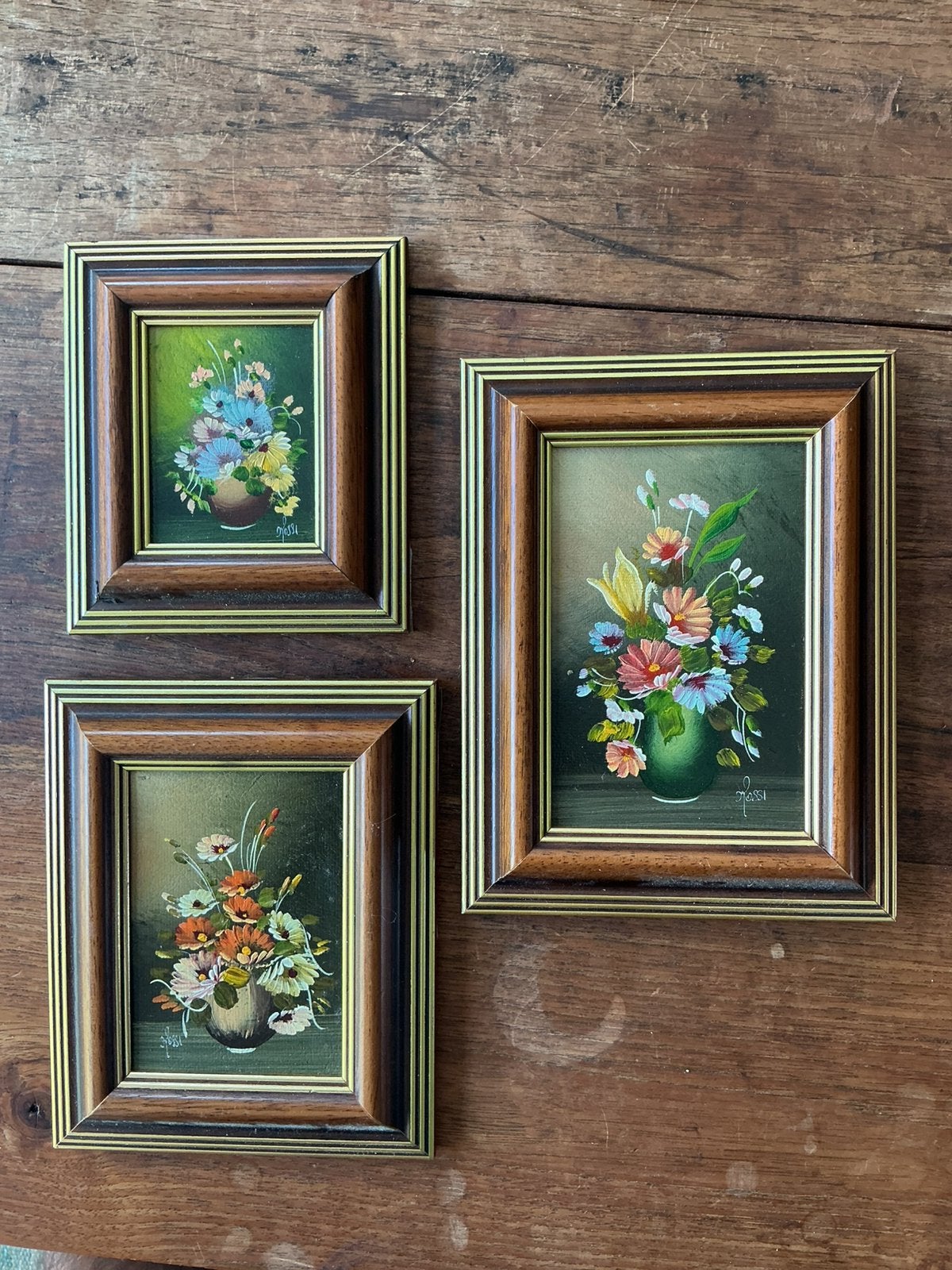 Set van 3 bloemen schilderijen, Ophalen, Bloemen