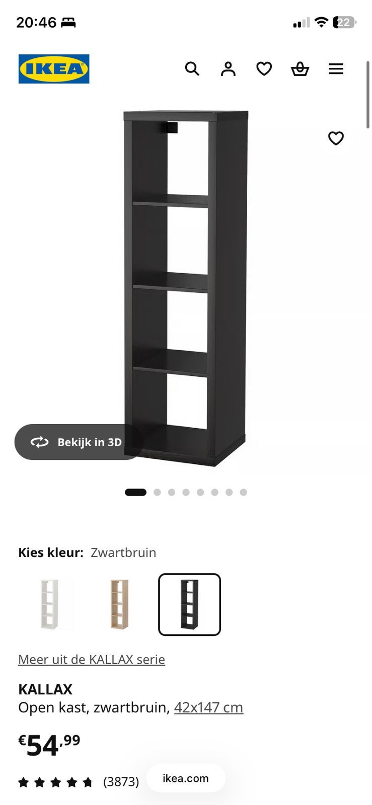 Kallax kast, Enlèvement, Comme neuf