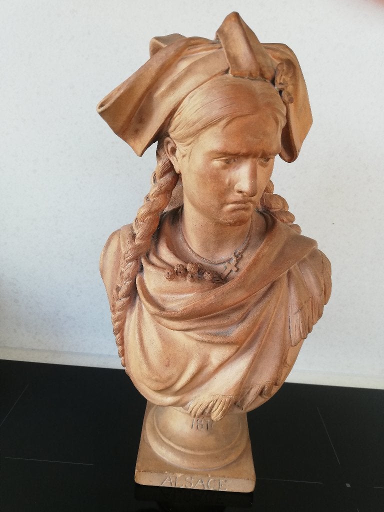 buste alsace terracotta, Antiek en Kunst, Ophalen, Buste