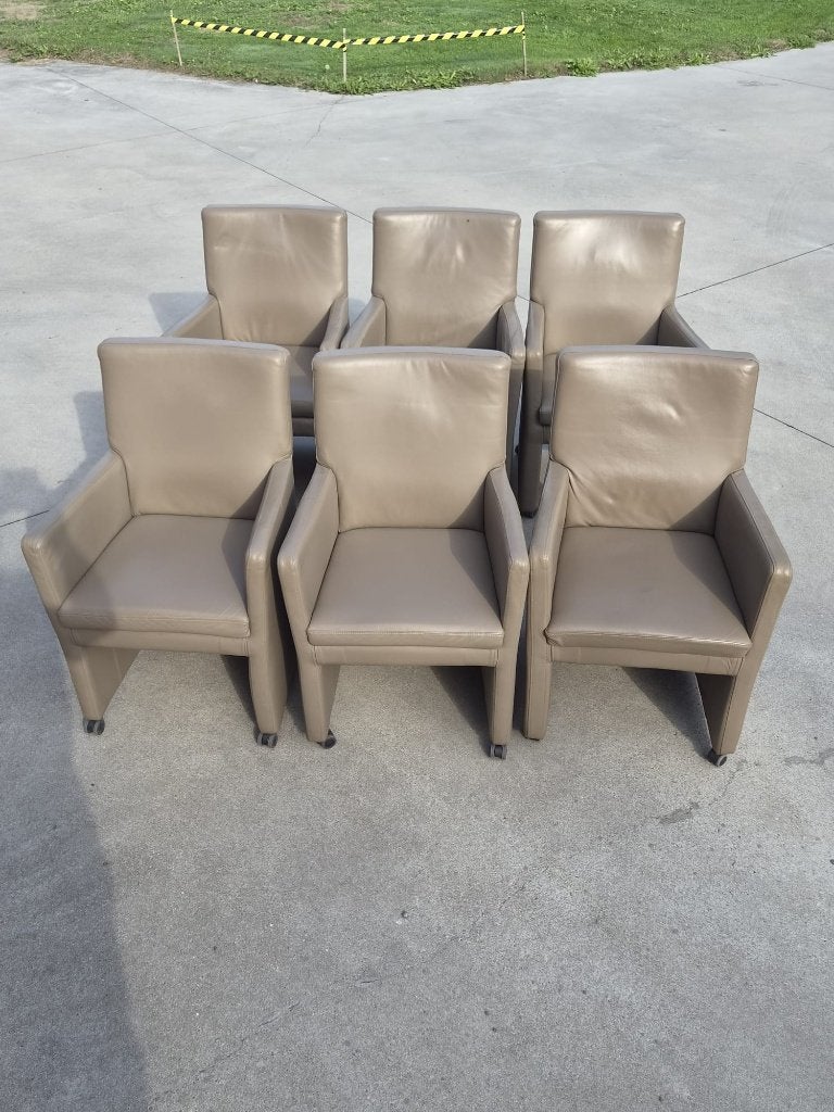 EETKAMER OF VERGADER FAUTEUILS, Maison & Meubles, Enlèvement, Comme neuf, Cuir, Modern