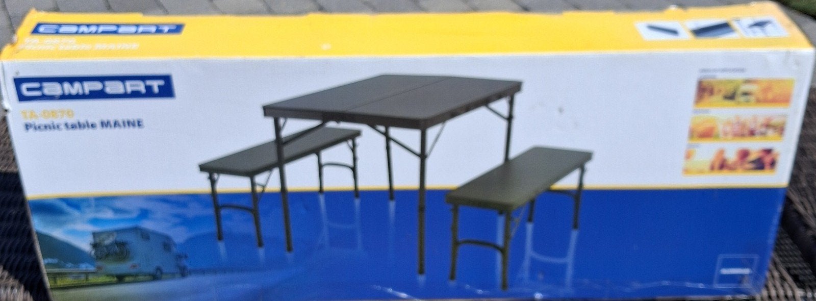 picknicktafel met 2 bankjes, Tuin en Terras, Ophalen, Inklapbaar