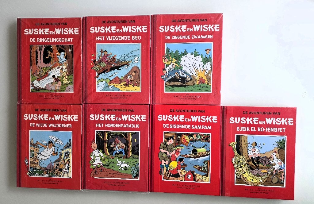 7 stripboeken Suske & Wiske (rode linnen rug , hardcover), Boeken, Stripverhalen, Ophalen