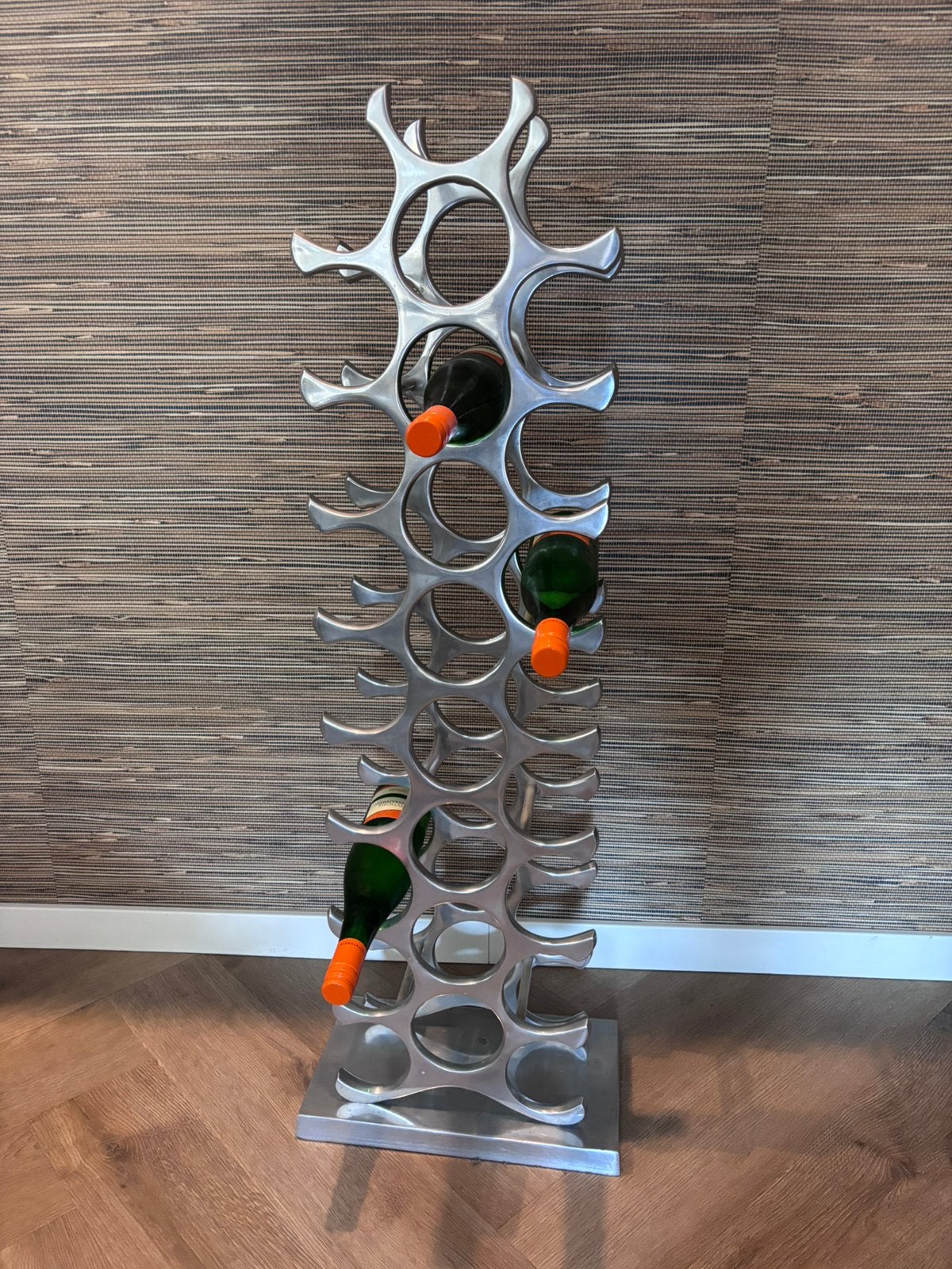 Michael Noll XL Design Wijnrek Massief Aluminium 27 Flessen, Ophalen of Verzenden, Zo goed als nieuw
