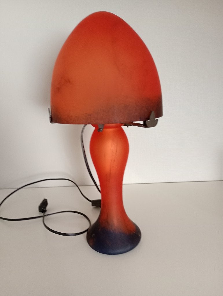 LAMPE  PATE DE VERRE VIANNE, Lampe d'ambiance, 45 cm, Comme neuf, Verre