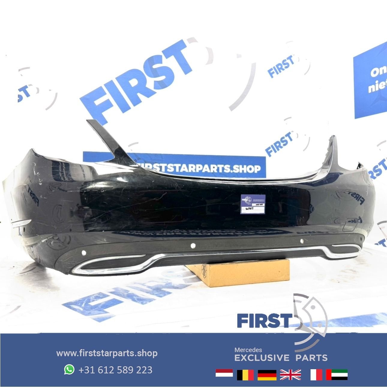 W205 achterbumper Mercedes C Klasse 2014-2019 A2058850138 zw, Gebruikt, -, Ophalen of Verzenden, Achter