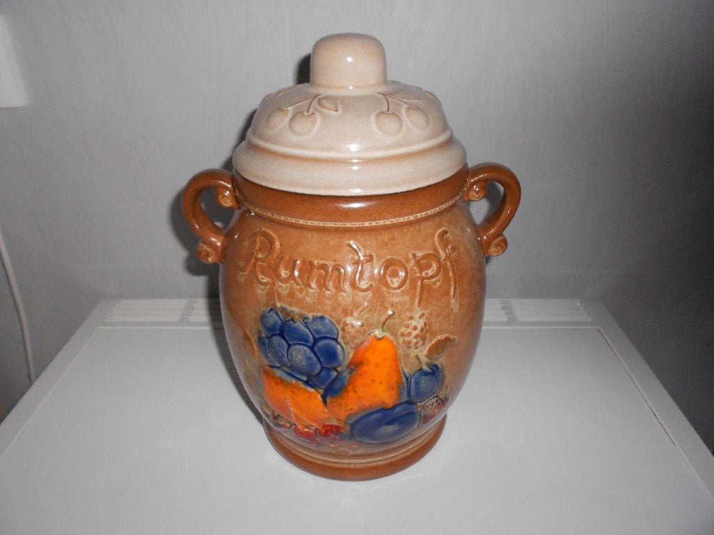 Vintage Rumtoph fruitpot, Maison & Meubles, Accessoires pour la Maison | Vases, Neuf, Marron, 30 cm, Enlèvement