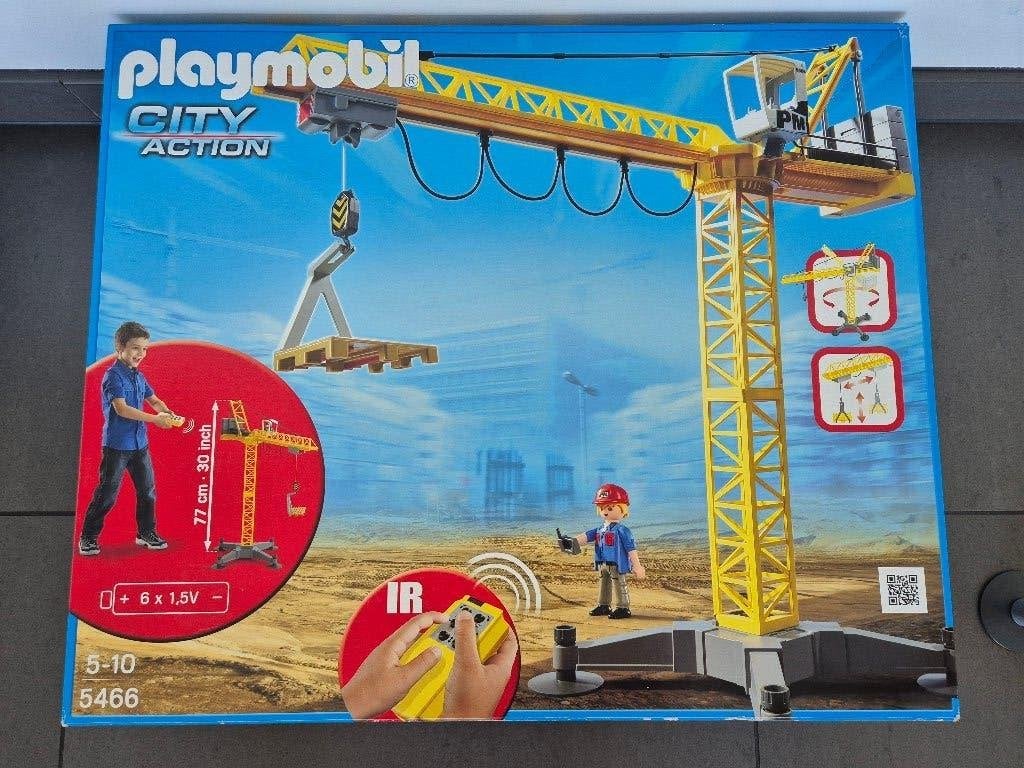 Playmobil 5466 city action kraan, Ophalen, Complete set, Overige typen, Zo goed als nieuw