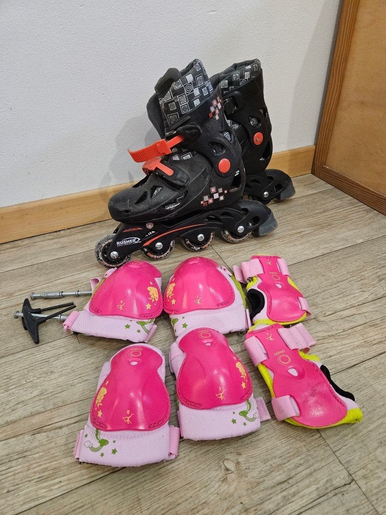 Rollers évolutifs et kit de protection enfant, Réglable, Utilisé, Enfants, Protection