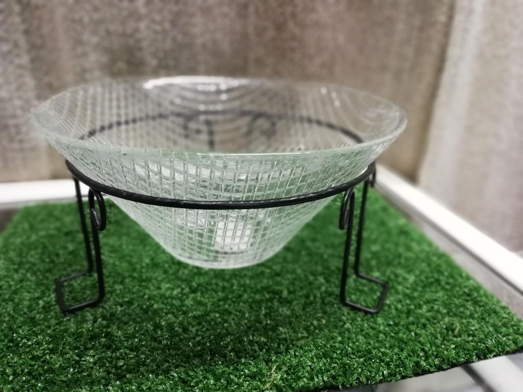 Fruitschaal/fruitkom, Schaal, Rond, Ophalen of Verzenden, Glas