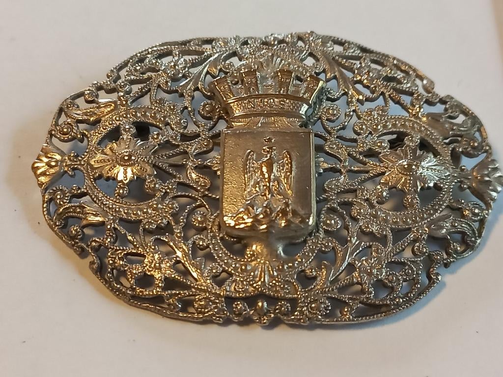 Broche de Nice, Bijoux, Sacs & Beauté, Broches, Enlèvement ou Envoi, Argent, Argent