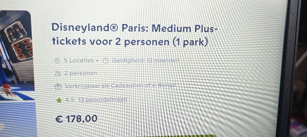 Bongo Disneyland 1 park 1 dag 2 personen, Tickets en Kaartjes, Twee personen, Ticket of Toegangskaart