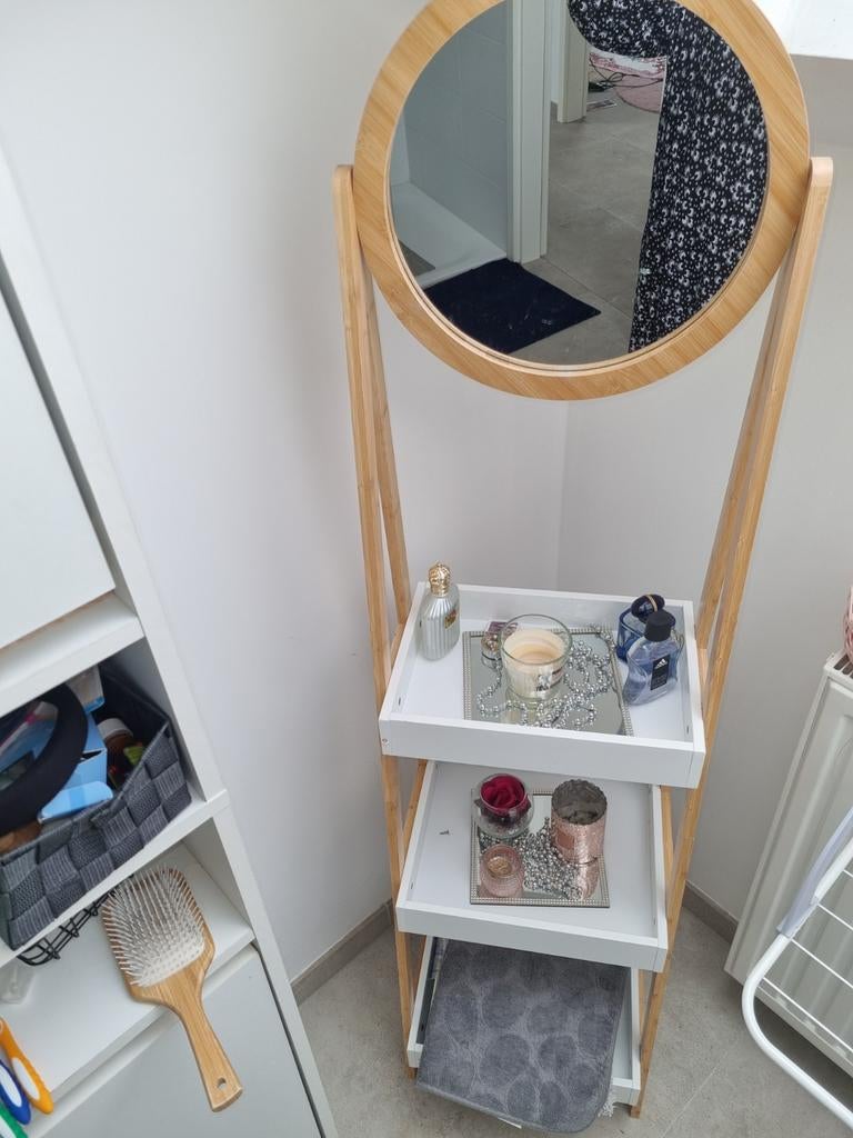 Houten planken met spiegel, Huis en Inrichting, Kasten | Schoenenkasten, Ophalen of Verzenden
