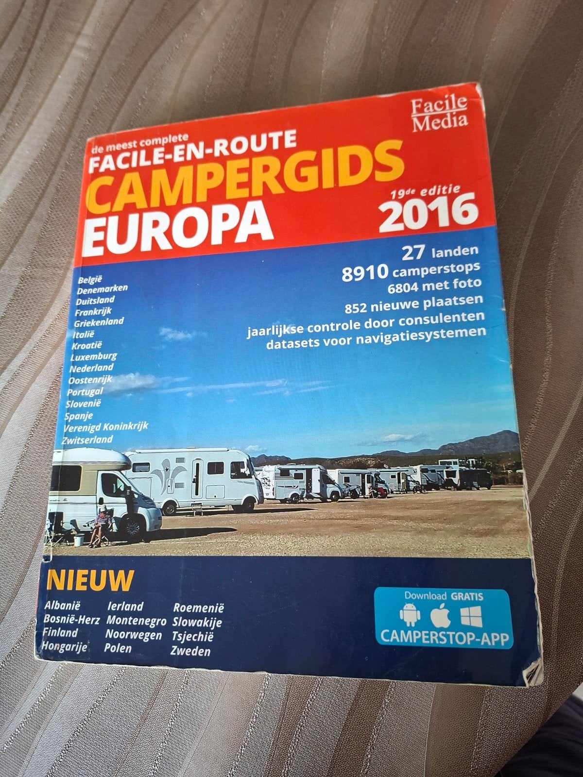 Facile-en-route campergids Europa 2016, Boeken, Ophalen, Europa