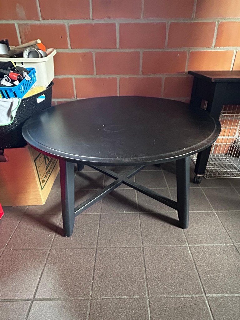 Zwart salontafeltje, Huis en Inrichting, Tafels | Salontafels, Ophalen, Overige materialen, Gebruikt, 50 tot 100 cm
